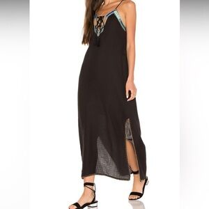 Anthropologie boemo halter black maxi dress